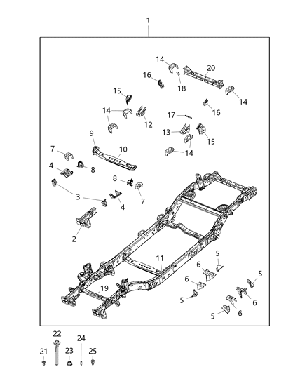 Frame Chassis Diagram for 68236583AC