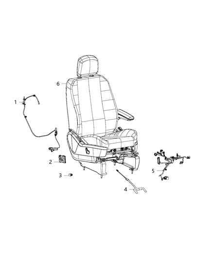 1997 Chrysler Cirrus Switch Power Seat Diagram for 68233980AB