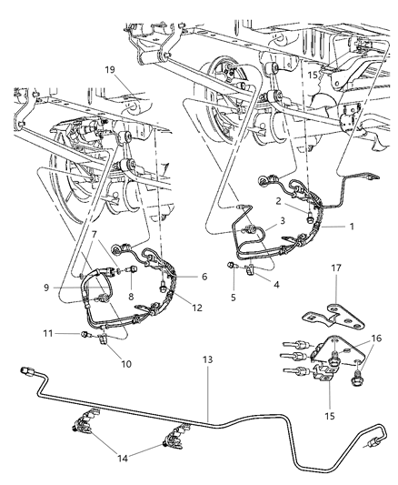 2019 Dodge Charger Hose Brake Diagram for 4721322AB