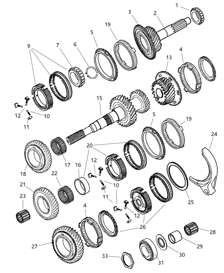 Bearing Output Shaft Diagram for 5012132AB