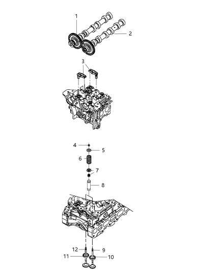 Camshaft Intake Diagram for 68147406AA