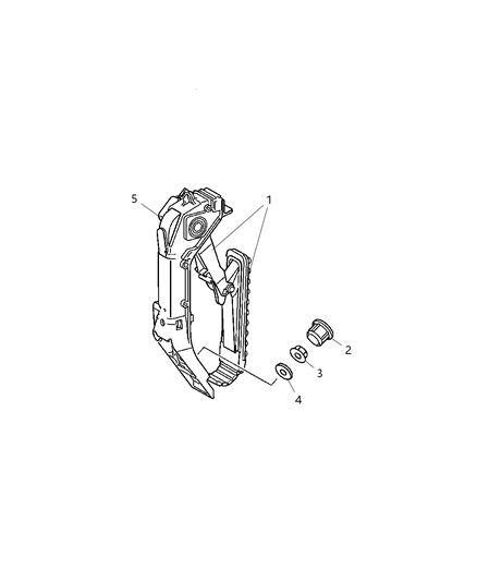 1999 Dodge Durango Bracket Pedal Diagram for 5102638AA