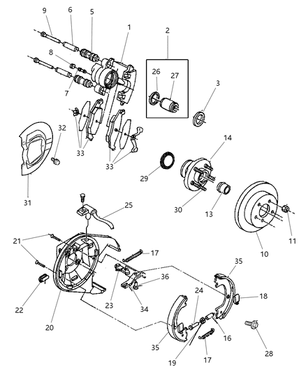 2024 Chrysler Voyager Spring, Rear Wheel Parking Brake Shoe Return, Upper (Yellow) Diagram for 4383542