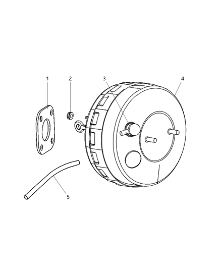 Hose Brake Vacuum Diagram for 52089996AB
