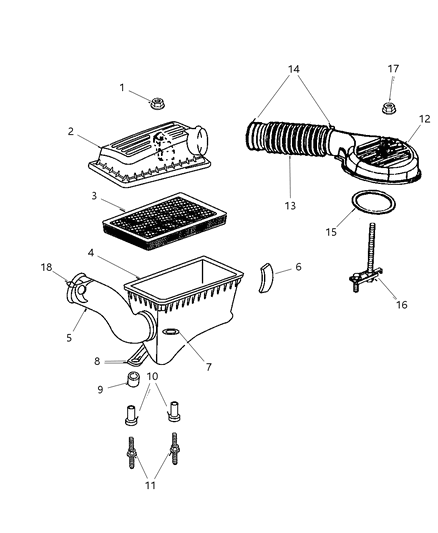Gasket, Air Cleaner To Throttle Body Diagram for 53030600