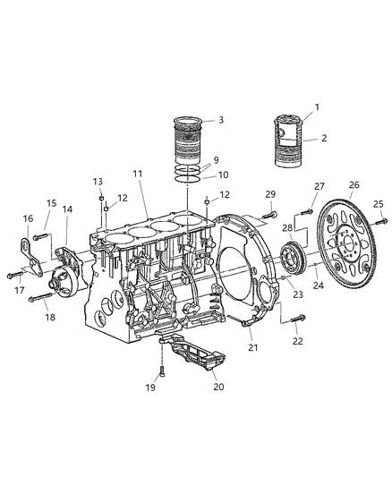 Drive Plate Diagram for 52104369AA