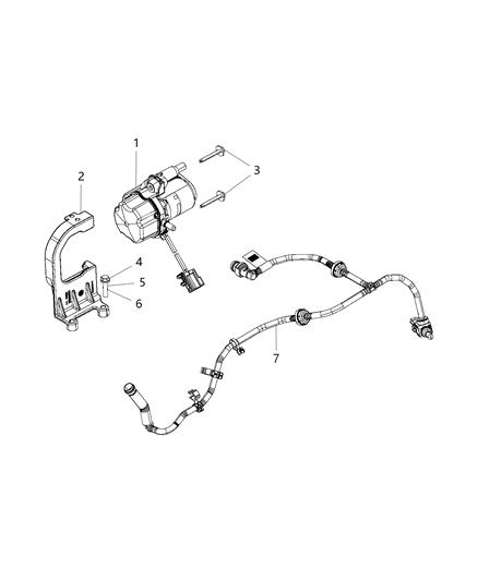 1991 Dodge Spirit Pump Vacuum Diagram for 68385753AA