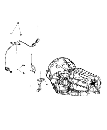 2012 Jeep Liberty Lever Manual Control Diagram for 52109749AD