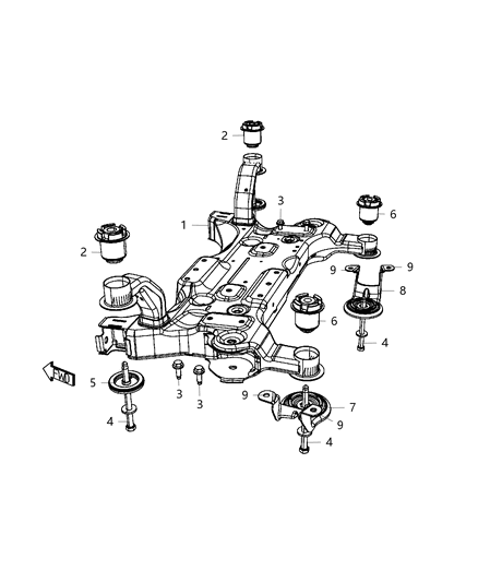 1997 Chrysler Cirrus Plate Isolator Diagram for 68373036AB