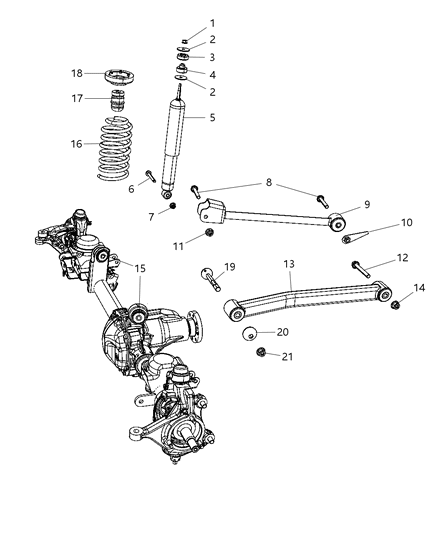 Arm Lower Control Front Diagram for 52059979AD