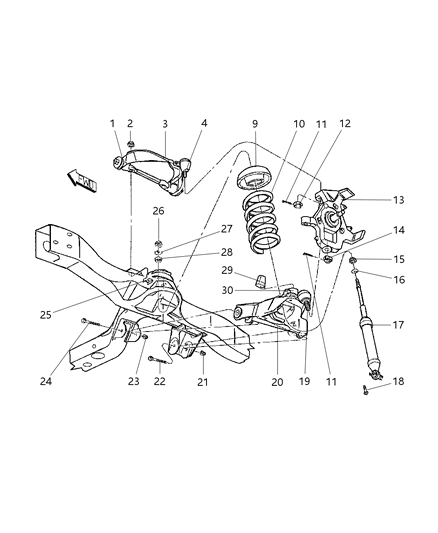 1985 Dodge Diplomat Arm Control Diagram for 52106451AA