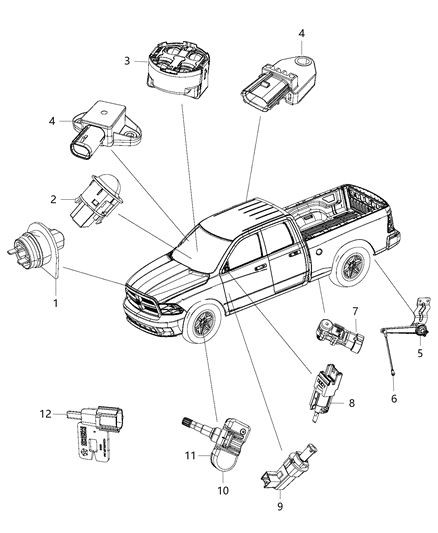 1993 Dodge Stealth Sensor Ride Height Includes Linkage Diagram for 68146895AD