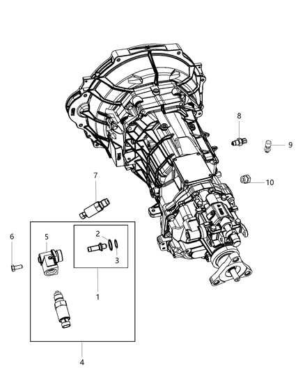 1984 Dodge B250 Plunger Assembly Reverse Lockout Solenoid Diagram for 68045194AA