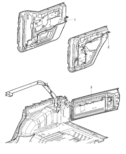 Wiring Rear Door Diagram for 68206208AA