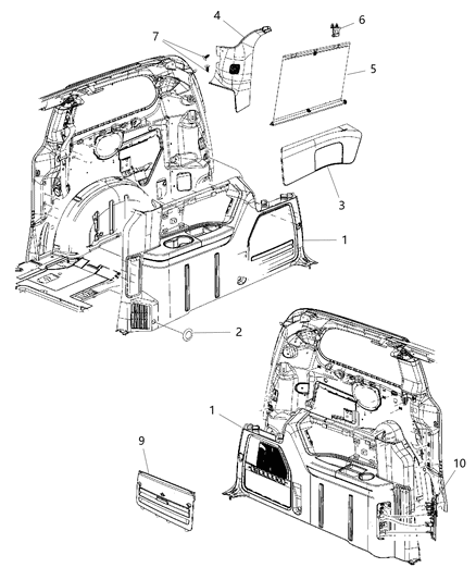 Bezel Power Outlet Diagram for 1ET09XT1AC