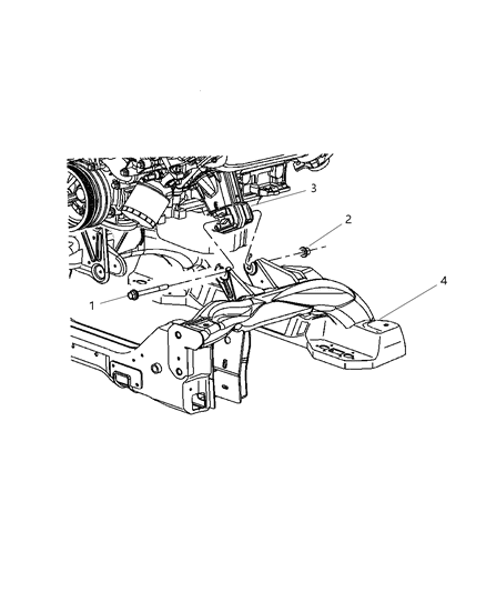 Bracket Engine Mount Diagram for 52090297AF