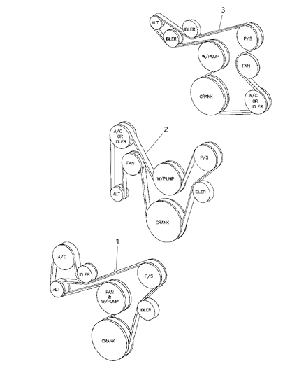 2010 Chrysler 300 Belt, Serpentine (4.0L Engine) Diagram for 53010234