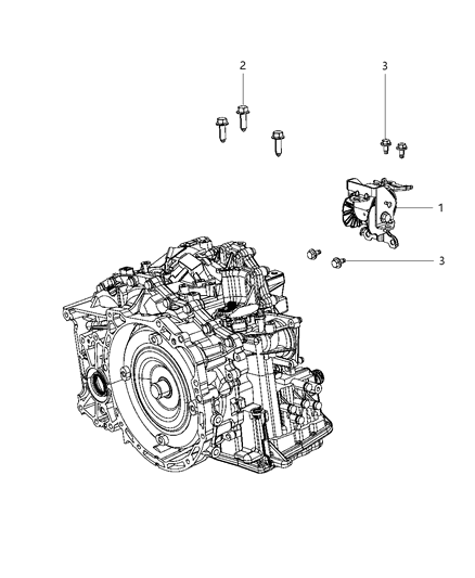 2013 Jeep Compass Insulator Engine Mount Includes Item 2 Bracket Diagram for 68195917AA
