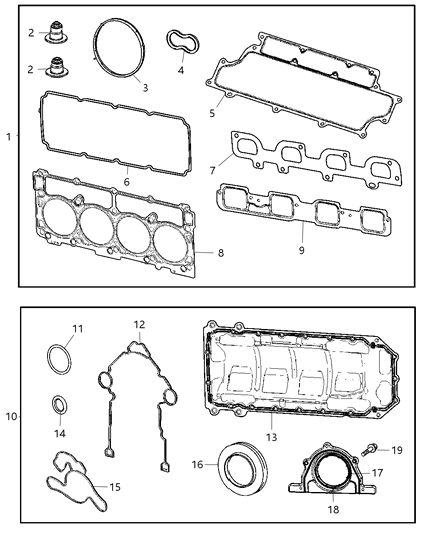 1991 Dodge B150 Bolt Hexagon Flange Head M6X1.00X28.00 Seal Retainer Diagram for 6506342AA