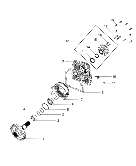1985 Jeep Cherokee Spacer Diagram for 68025950AA