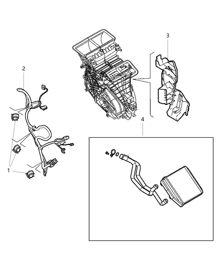 Wiring A/C And Heater Diagram for 68270200AA