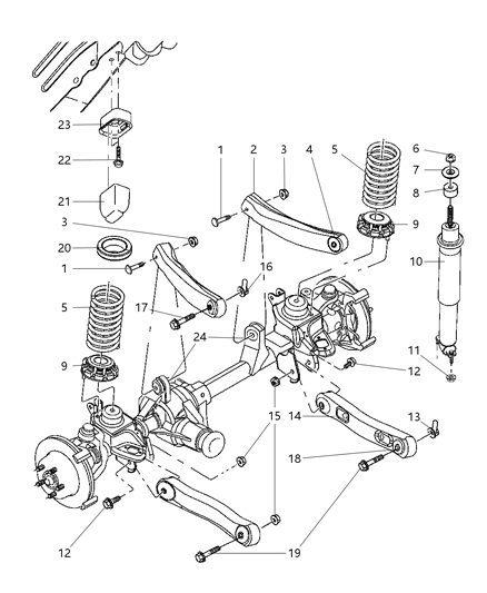 Shock Absorber Package Suspension Front Diagram for 5014730AK