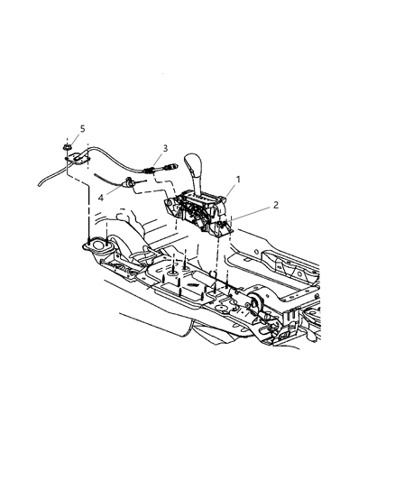 2007 Jeep Liberty Cable Gearshift Control Diagram for 52109781AC