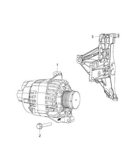 2017 Jeep Compass Generator Engine Diagram for 68201178AA