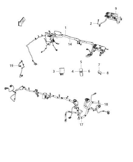 Terminal Fusible Link Battery Diagram for 68340961AA