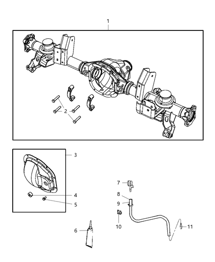 Hose Axle Vent Diagram for 4854583AA