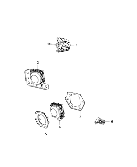Sensor Adaptive Speed Control Module for SRT Diagram for 68332017AA