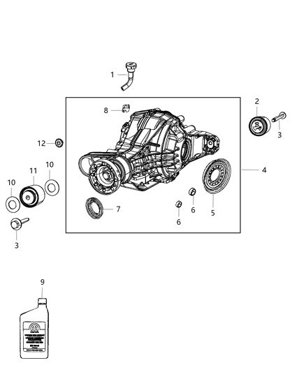 Differential Rear Axle Diagram for 68184735AA
