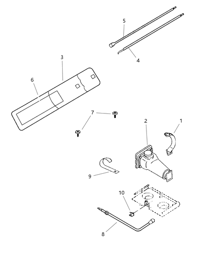 Bag Jack Tool Storage Diagram for 52059162AD