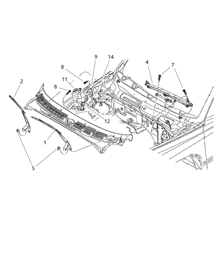 Blade Wiper Diagram for 55077090AB