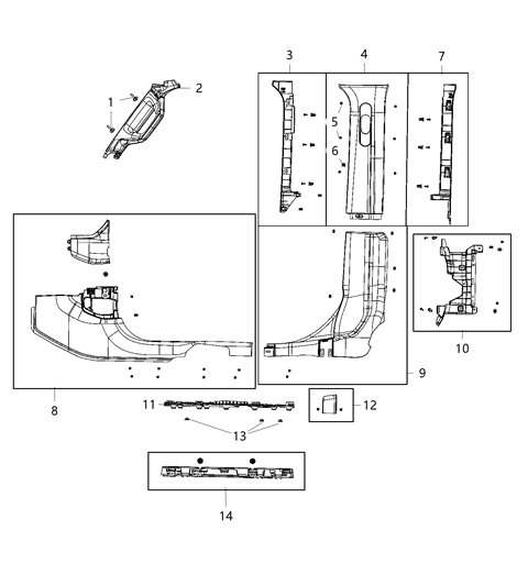 Cover Wiring Protector Diagram for 6RU69TX7AA