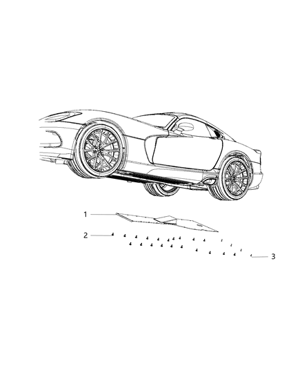 2016 Dodge Viper Belly Pan Rear Diagram for 5290078AL