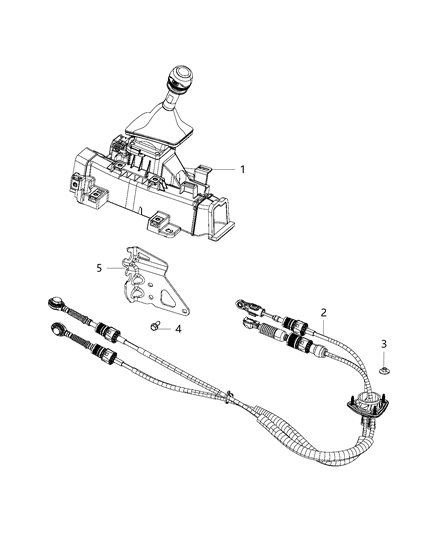 2009 Jeep Commander Cable Shift Diagram for 5106255AE