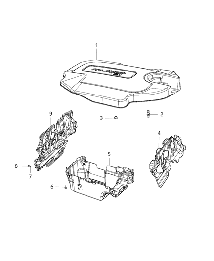 Cover Engine Diagram for 68302460AA