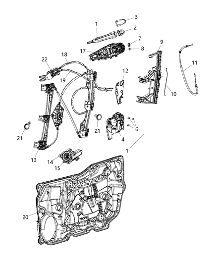 Handle Exterior Door Diagram for 5LX811GZAF