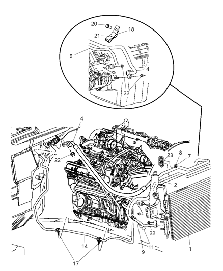 Line A/C Discharge Diagram for 55116710AC