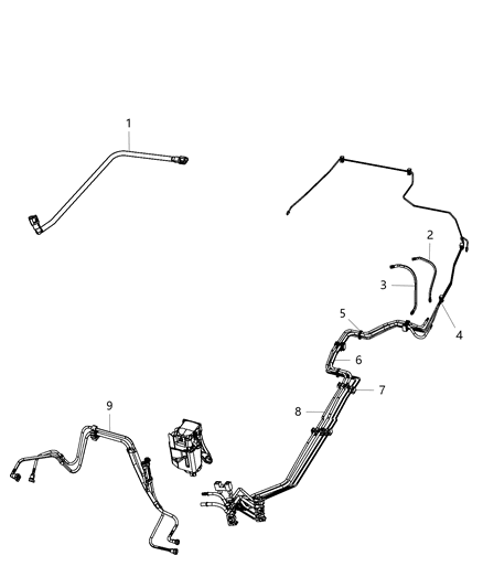 2001 Chrysler Town & Country Clip Tie Strap Diagram for 68158924AA