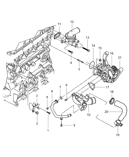 Pump Water Diagram for RX142985AA
