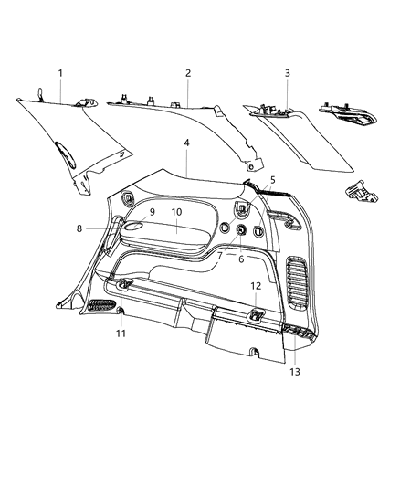 Lamp Flashlight With Bezel Diagram for 1GA32BD3AA