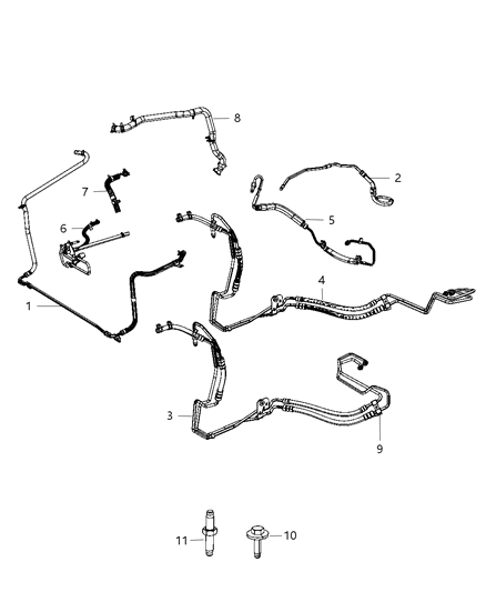 2003 Chrysler 300M Hose Power Steering Return Diagram for 5151722AE