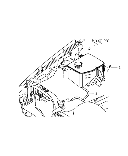 1995 Jeep Grand Cherokee Cap Coolant Recovery Bottle Diagram for 5174456AA