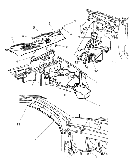 Blade Wiper Diagram for 5012611AB