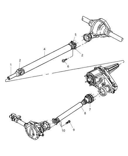 Shaft Drive Front Diagram for 52123198AA
