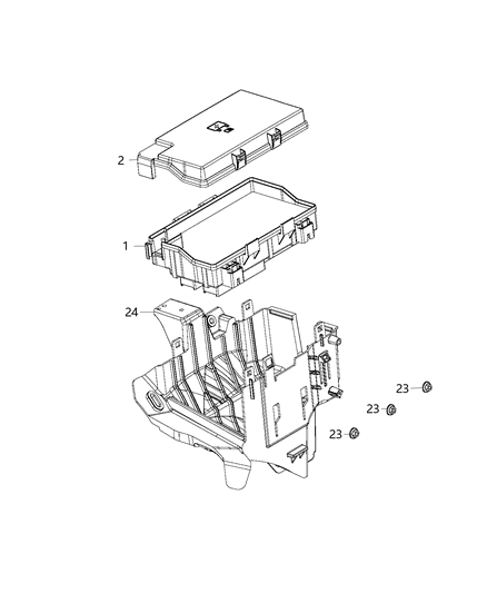 Power Distribution Center Diagram for 68500274AA