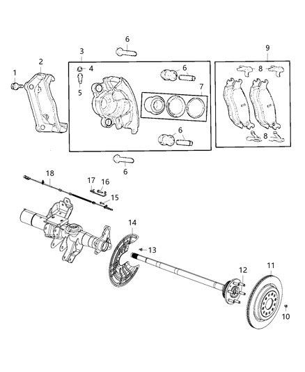 Sensor Wheel Speed Rear Diagram for 68262947AE