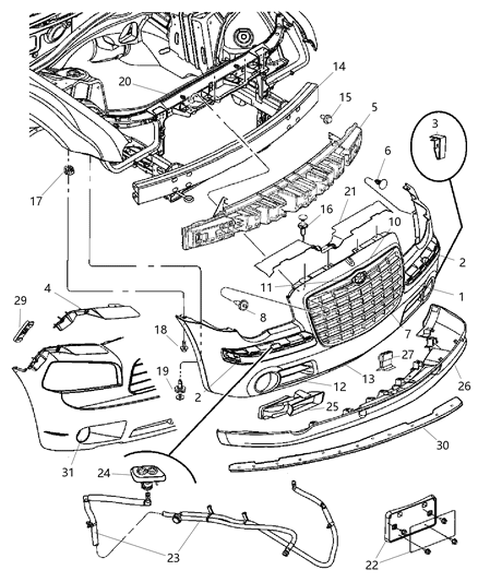 Bracket Fascia Support Diagram for 4806230AC